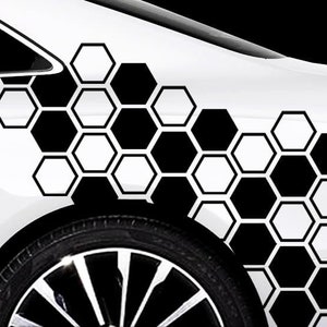 Hexagon Pixel Cyber Camouflage XXL Set Auto Aufkleber Sticker Tuning Wandtattoox Waben Car x