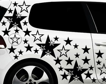 93-piece star car sticker set sticker tuning wall tattoo flowers x1x