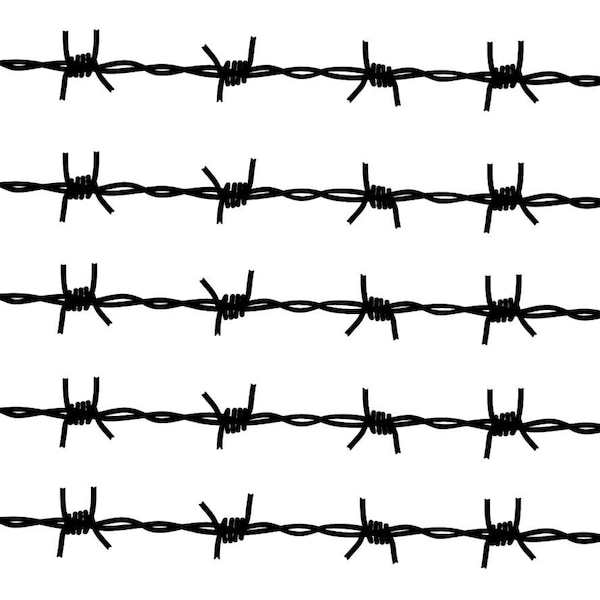 5 Stück Stacheldraht Barbed Wire Aufkleber Karomuster Karo Sticker Taxi Dekor xu