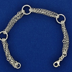 925 sterling silver bracelet ,  bracelet gift for her, 925 silver bracelet , multi strand bracelet.