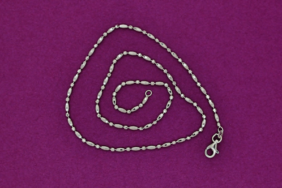 925 Sterling Silver Necklace Chain, Italian Sterling Silver Rhodium