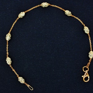 925 sterling silver necklace,  sterling silver rose gold plated two tone 4mm moon cut bead chain in 7&#39;&#39;, 16&#39;&#39;, 18&#39;&#39;, 20&#39;&#39;, 24&#39;&#39;, 30&#39;&#39;