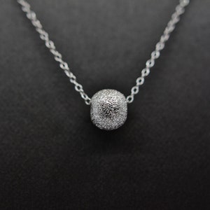 925 Sterling silver pendant, Necklace with laser cut ball pendant necklace