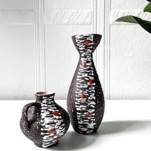 Carstens Tönnieshof Mid Century Retro Keramik Vasen 60er Jahre Vintage DDR FAT Lava Pottery West Germany