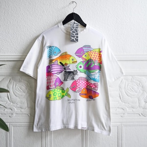 Vintage 80s B. Kliban Fish Hawaii Cat Shirt Fish Cat 80s Shirt unisex