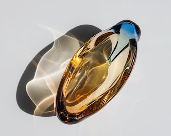 vintage Murano Glass Bowl Schale Moser glass Romana Hana Machovska Mid Century 60s 70s