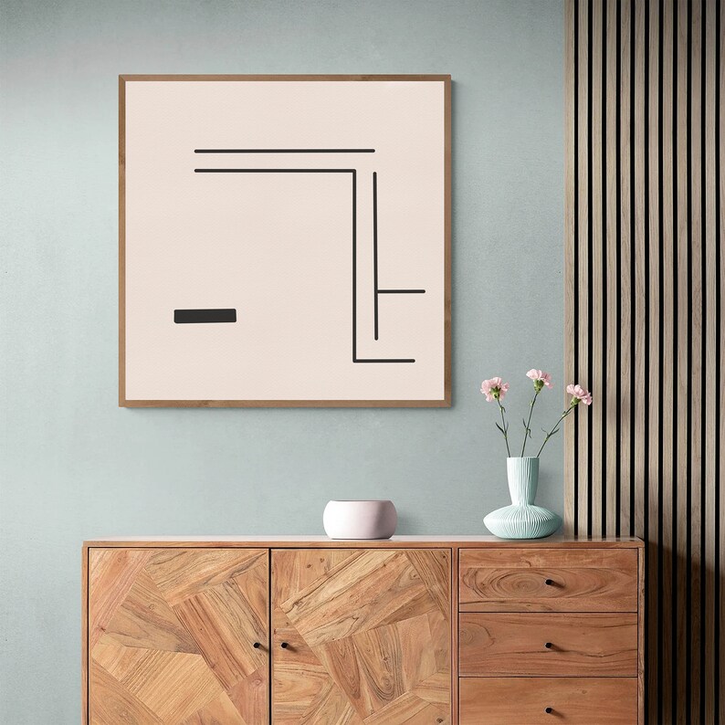 Printable Minimalist Line Art Modern Geometric Wall Art - Etsy