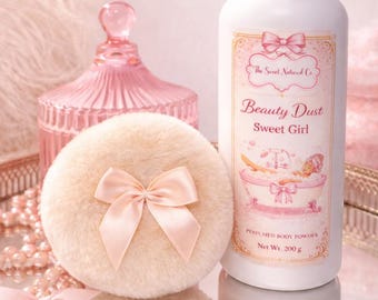 Sweet Girl Body Dusting Powder & Puff Set – Inspired by Carolina Herrera Good Girl Fragrance