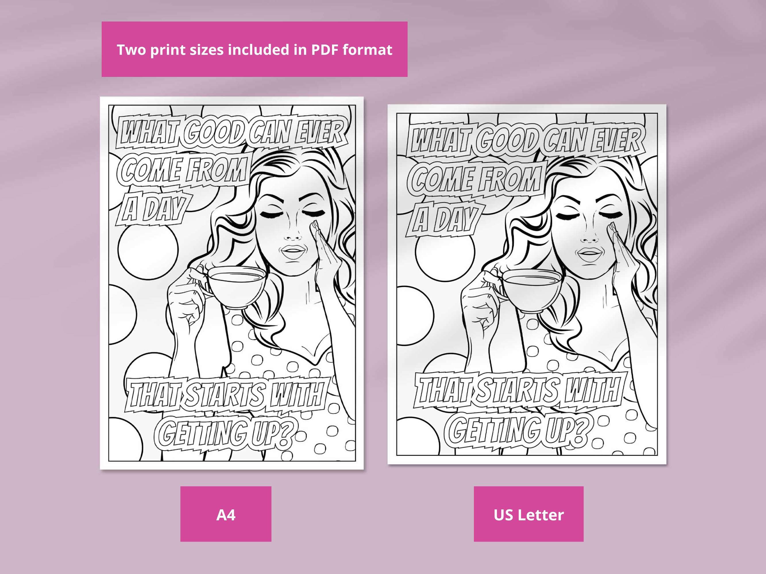 Funny Coloring Page With Unmotivational Quote. Sarcastic Coloring Sheet ...