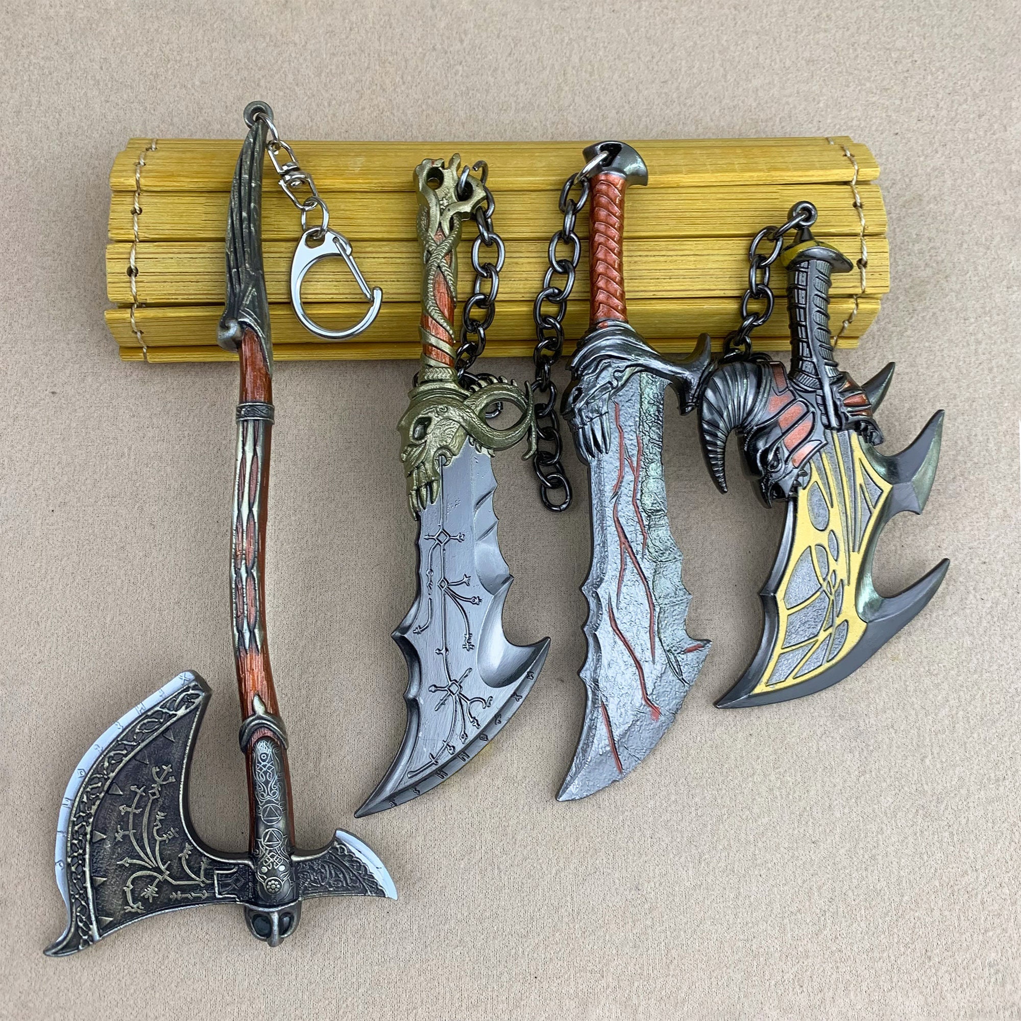 God of War Ragnarok Kratos The Blades of Chaos Leviathan Axe Blade of  Olympus Keychain Necklace Game Cosplay Accessories Jewelry