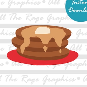 Pfannkuchen | Sofortiger digitaler Download | png jpg svg pdf | Grafisches Bild | Clip Art | Clipart | Bilddatei | Vektordatei | Frühstück