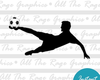 Soccer Football Player | Instant Digital Download | png jpg svg pdf | Graphic Image | Clip Art | Clipart | Image File | Vector File | Sports