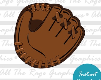 Baseball Glove | Instant Digital Download | png jpg svg pdf | Graphic Image | Clip Art | Clipart | Image File | Vector File | Sports