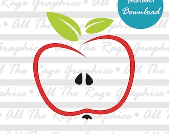 Abstract Apple Art | Instant Digital Download | png jpg svg pdf | Graphic Image | Clip Art | Clipart | Image File | Vector File