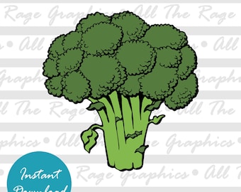 Broccoli | Instant Digital Download | png jpg svg pdf | Graphic Image | Clip Art | Clipart | Image File | Vector File