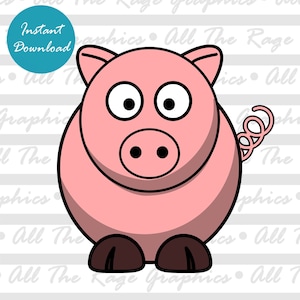 Pig | Instant Digital Download | png jpg svg pdf | Graphic Image | Clip Art | Clipart | Image File