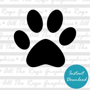 Paw Print | Instant Digital Download | png jpg svg pdf | Graphic Image | Clip Art | Clipart | Digital Image File