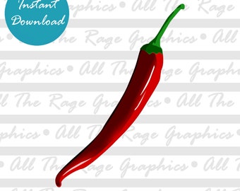 Chilli Pepper | Instant Digital Download | png jpg svg pdf | Graphic Image | Clip Art | Clipart | Image File | Vector File