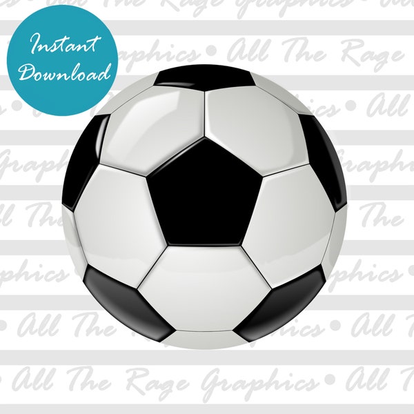 Soccer Ball | Football | Instant Digital Download | png jpg svg pdf | Graphic Image | Clip Art | Clipart | Image File | Sports