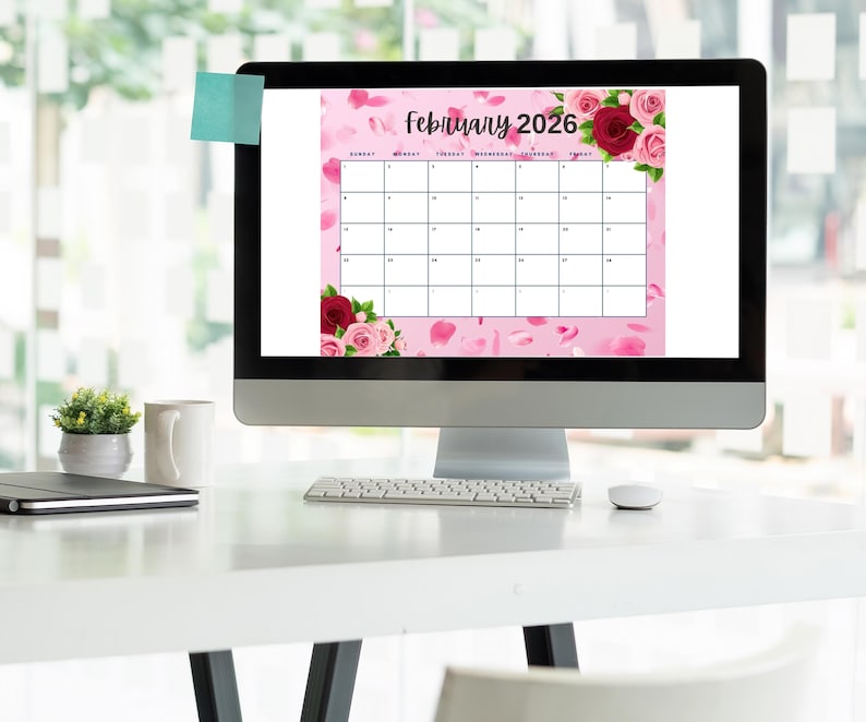 February 2026 Printable Monthly Calendar | Instant Digital Download ...