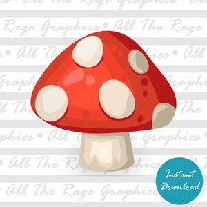 Mushroom | Instant Digital Download | png jpg svg pdf | Graphic Image | Clip Art | Clipart | Image File
