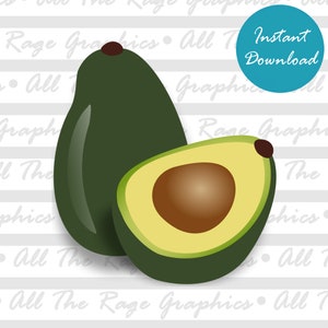 Avocado | Instant Digital Download | png jpg svg pdf | Graphic Image | Clip Art | Clipart | Image File | Vector File