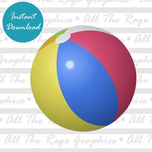 Beach Ball | Instant Digital Download | png jpg svg pdf | Graphic Image | Clip Art | Clipart | Image File