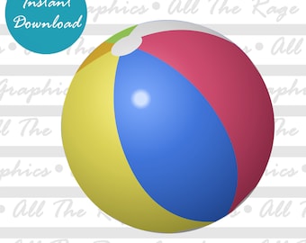 Beach Ball | Instant Digital Download | png jpg svg pdf | Graphic Image | Clip Art | Clipart | Image File