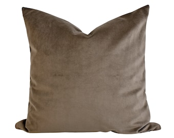 Velvet Pillow Cover - Mocha