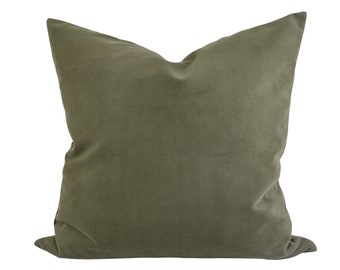 Velvet Pillow Cover - Khaki