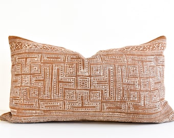 Hmong Batik Pillow Cover - Burnt Rust