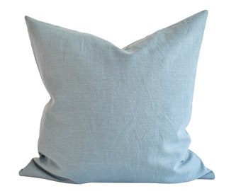 Linen Pillow Cover - Blue Gray