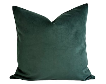 Velvet Pillow Cover - Hunter Green