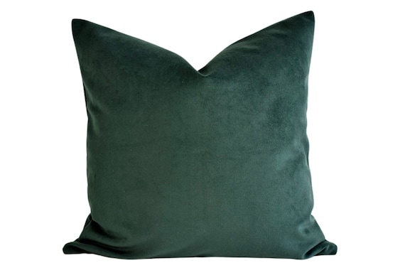 Hunter green velvet clearance pillow