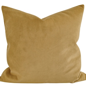 Velvet Pillow Cover - Gold, Ochre