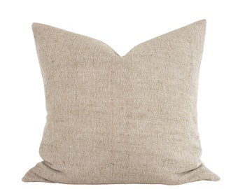 Indian Hand-loomed Woven Jute Pillow - Natural