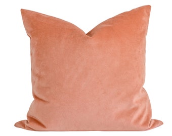 Velvet Pillow Cover - Peach