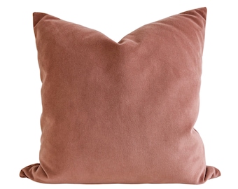 Velvet Pillow Cover - Rosewood