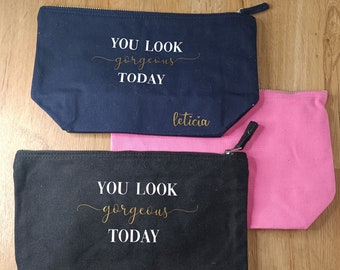 Personalized toilet bag as a storage option for make-up or other small items