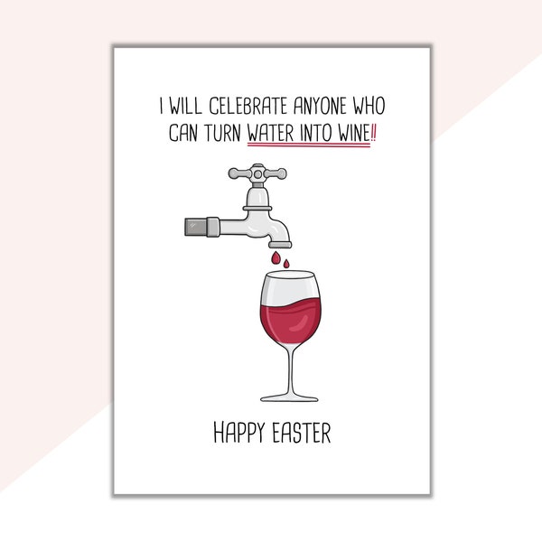 Happy Easter Card | Funny Easter Card | Rude Easter Card | Wine