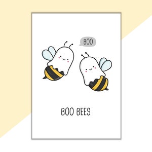 Happy Halloween carte | Carte d'Halloween drôle | Carte d'Halloween grossière | Bouh les abeilles