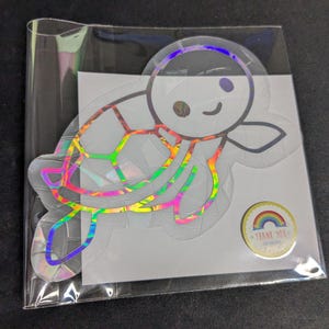 Rainbow Baby Turtle Suncatcher Sticker Sun Catcher Window Film Decal Car Accessories Stickers Nursery Room Ornament Home Decor Gift for Kids