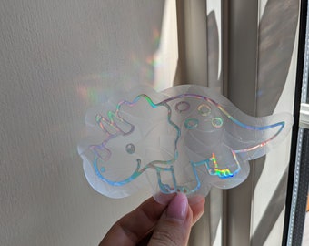 Trudy Dinosaur Rainbow Sun Catcher Sticker Window Film Triceratops Suncatcher Decal Nursery Room Ornament Home Decoration Birthday Gift Kids