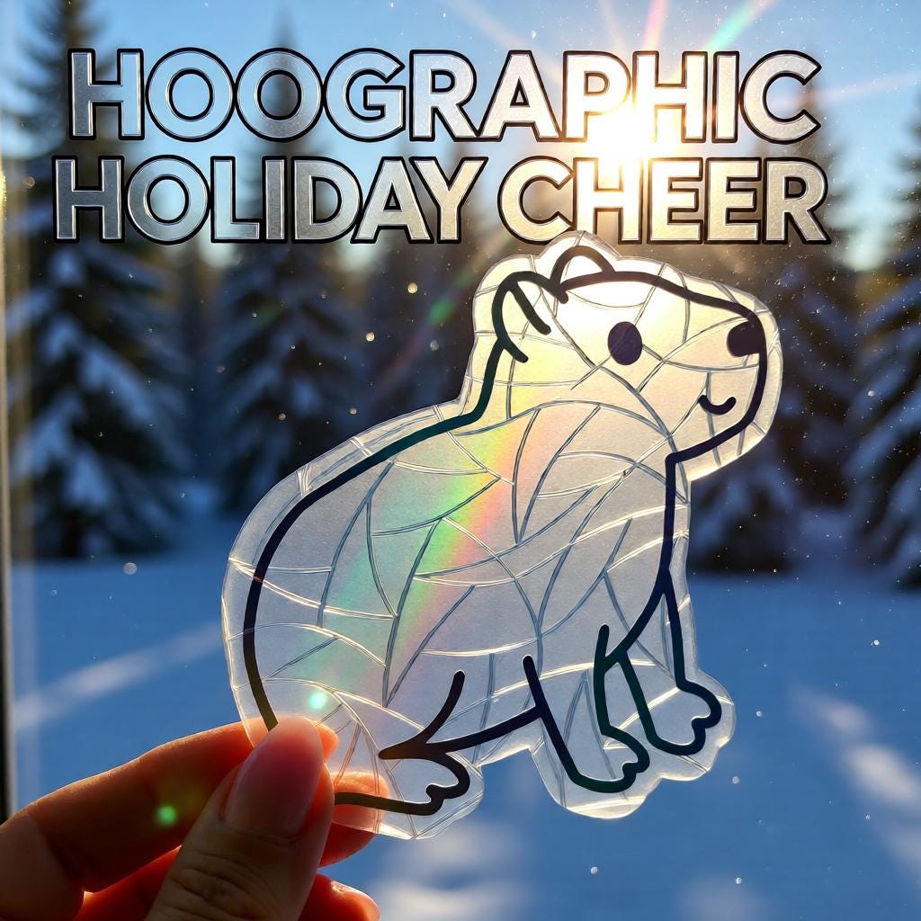 Capybara Rainbow Sun Catchers Sticker Window Film Suncatcher Prism ...