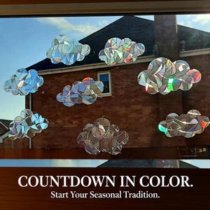8 Clouds Rainbow Sun Catchers Stickers Window Film Decal Car Sticker Suncatcher Prism Ornament Home Room Decor Birthday Gift for Her Mom Kid
