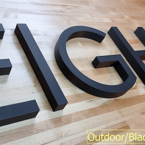 Letras de señalización exterior 3D totalmente personalizadas. ¡1 pulgada de grosor, cualquier fuente, tamaño o color! Nuestras letras de letreros en 3D causan impacto