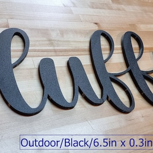 Letras de sinalização externa totalmente personalizadas. Qualquer fonte, tamanho ou cor. Perfeito para uso ao ar livre em casa ou em qualquer ocasião! 1/3 polegada de espessura
