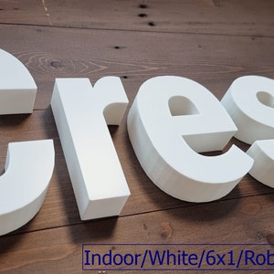 Letras de sinalização 3D totalmente personalizadas. 1 polegada de espessura, qualquer fonte, tamanho ou cor! Nossas letras de sinalização 3D causam impacto