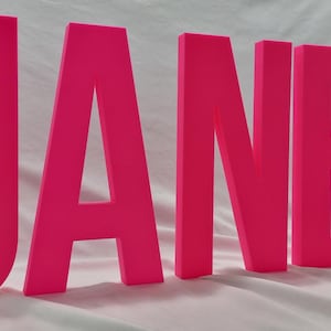 Standing Sign Letters 1in Thick Indoor Freestanding. Bright Colors, Many Finishes, Freestanding. Make An Impact With Standing Sign Letters
