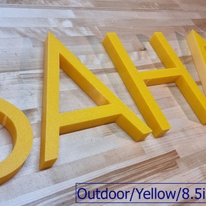 Letras de sinalização externa 3D totalmente personalizadas. 1 polegada de espessura, qualquer fonte, tamanho ou cor! Nossas letras de sinalização 3D causam impacto
